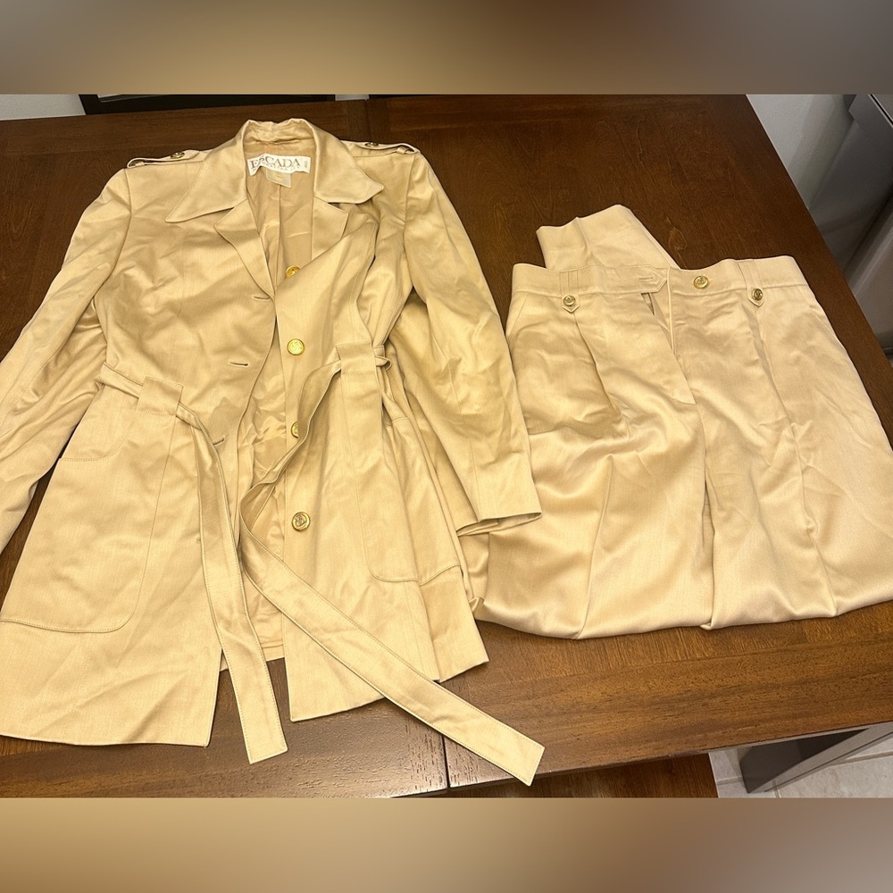 Escada Coat and Pants Ensemble Two Piece Set